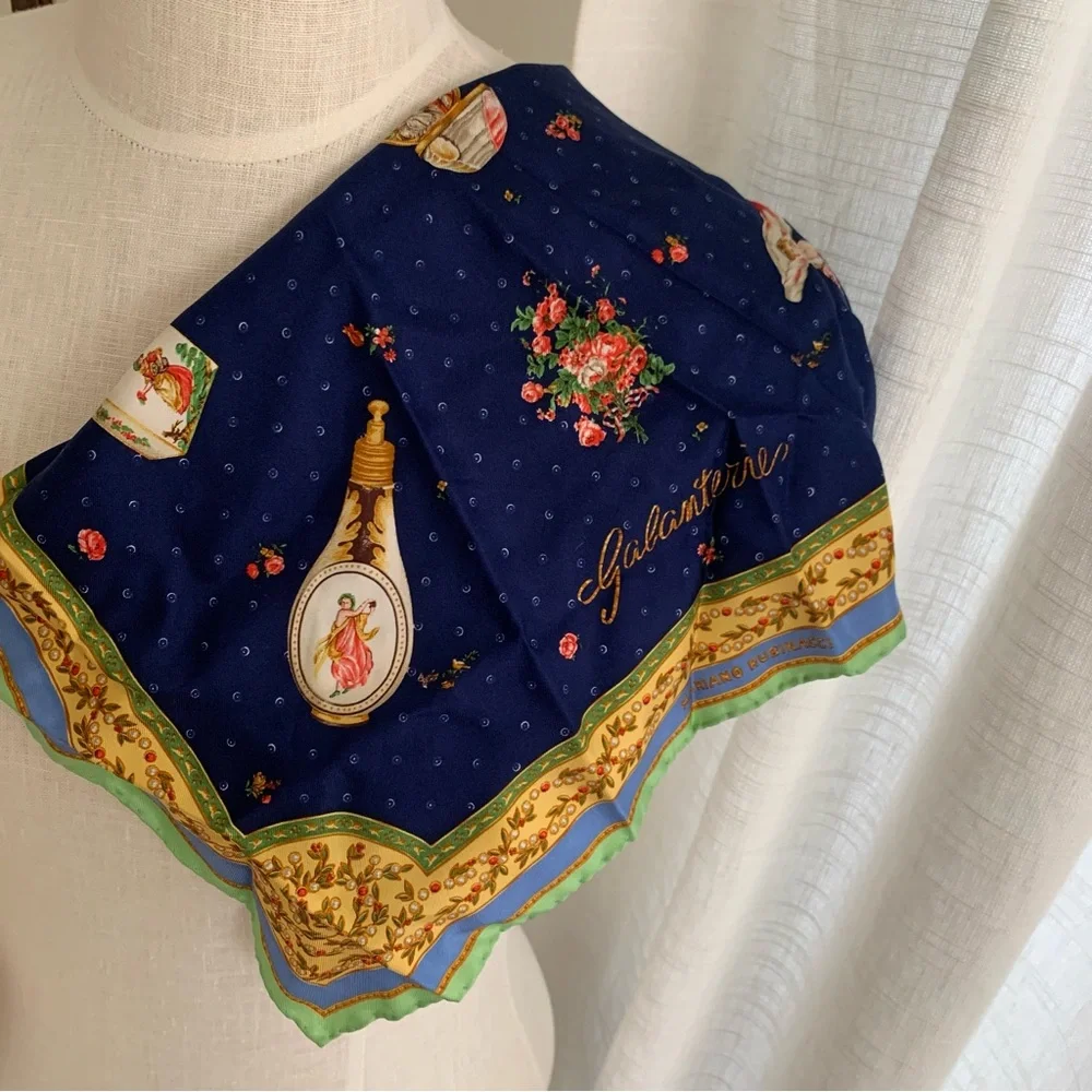 Mariano Rubinacci Galanterie Cherub Silk Scarf